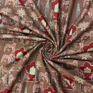 Brown Classic monogram canvas patterned cotton fabric SKU-LC01