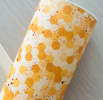 Orange Leather Fabric SKU-LL02