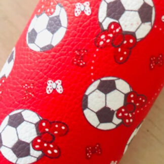 Red Leather Fabric With Big Patterns SKU-LL62