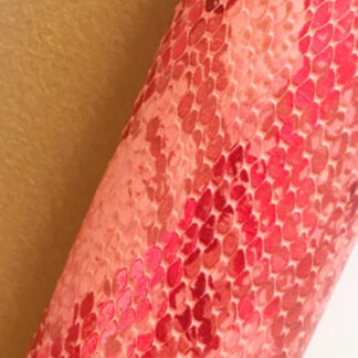 Checkered Leather RED | Embossed Damier Fabric Leather SKU-LL74