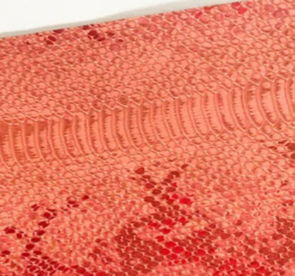 Checkered Leather RED | Embossed Damier Fabric Leather SKU-LL74 - Image 2