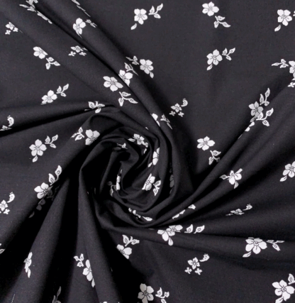 Black Cotton fabric SKU-LC06