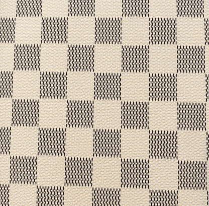 Damier Azur Leather Fabric | Cream Checkered Leather Material SKU-LL73 - Image 2