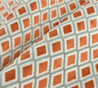 White and Brown Jacquard Fabric SKU-FJ02