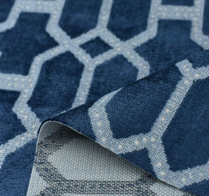 Navy Jacquard Fabric For Sale By The Yard SKU-GJ13 - Image 2