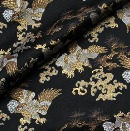 Black Jacquard Fabric by the yard SKU-GJ14