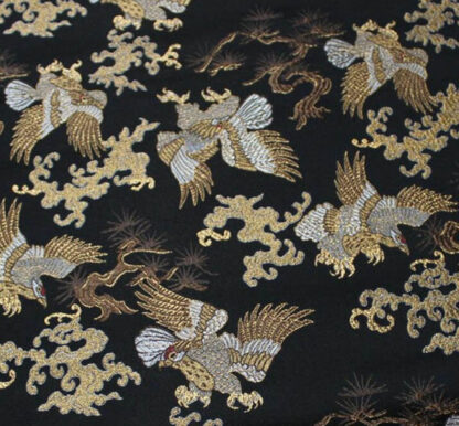 Black Jacquard Fabric by the yard SKU-GJ14 - Image 2