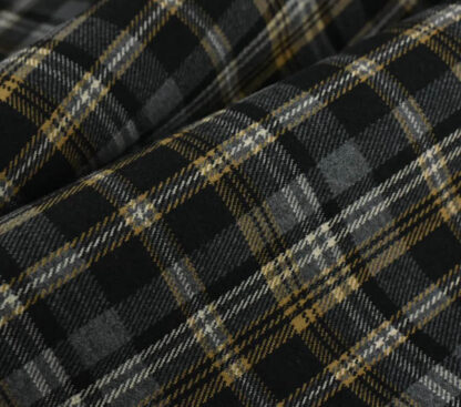 Black Canvas Fabric with big patterns SKU-GJ09