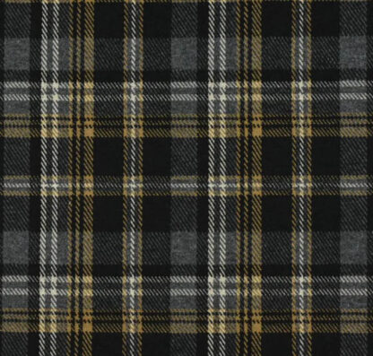 Black Canvas Fabric with big patterns SKU-GJ09 - Image 2