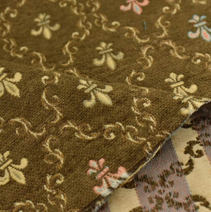 Jacquard Fabric BROWN By The Yard SKU-FJ08 - Image 2