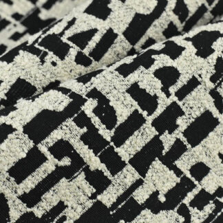 Gray Jacquard Fabric With Black Tiny Patterns SKU-DJ05