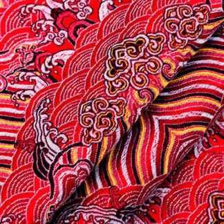 Red Jacquard Fabric By The yard SKU-DJ11