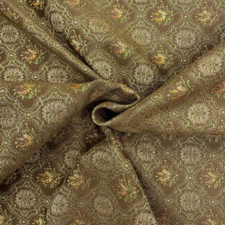 BrownJacquard Fabric with big patterns SKU-GJ07
