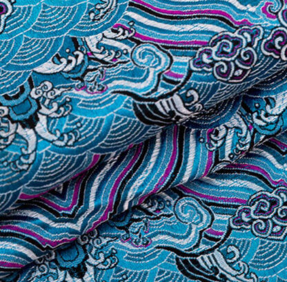 Blue fabric for sewing SKU-DJ12