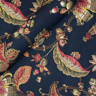 Navy Blue Jacquard Fabric SKU-FJ03