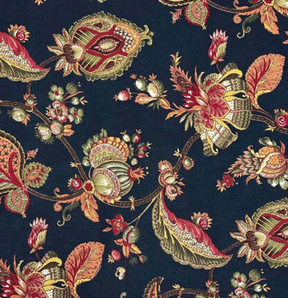 Navy Blue Jacquard Fabric SKU-FJ03 - Image 2