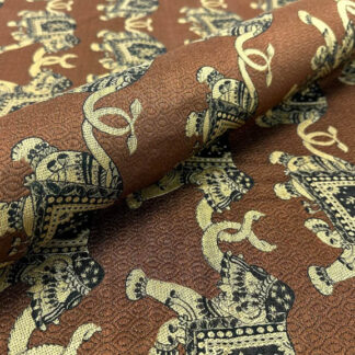 Big Patterned Fabric Brown SKU-GJ10