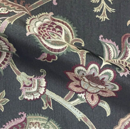 Navy Jacquard Fabric with Tiny Patterns SKU-DJ04