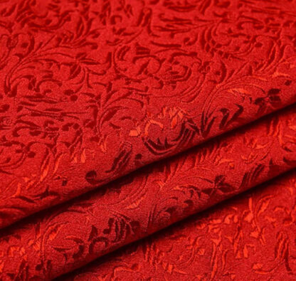 Jacquard Fabric RED by the yard SKU-GJ17
