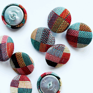 SKU-BTT08 Handmade Fabric Covered Buttons: Upcycled Sewing & Upholstery