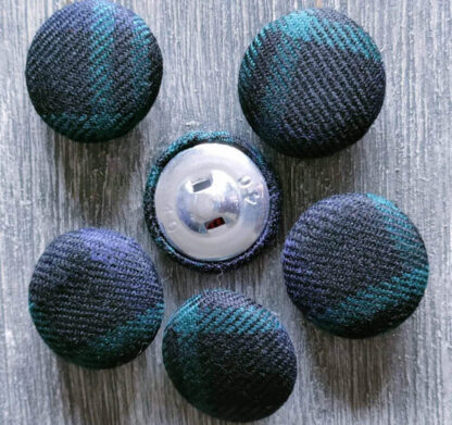 SKU-BTT02 Metal Covered Buttons 11oz wool Geniune MacDonald Tartan